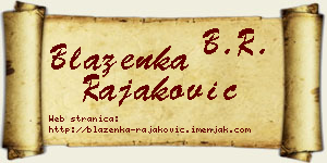 Blaženka Rajaković vizit kartica